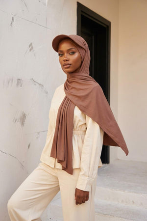 Jersey Visor Hooded Shawl