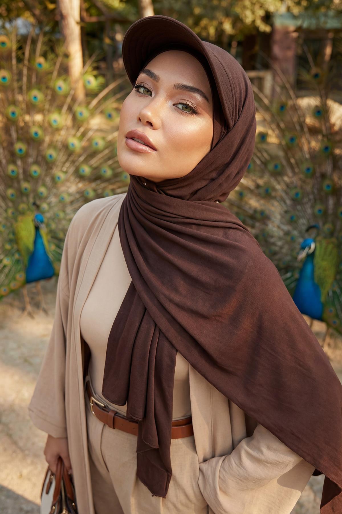 Jersey Visor Hooded Shawl