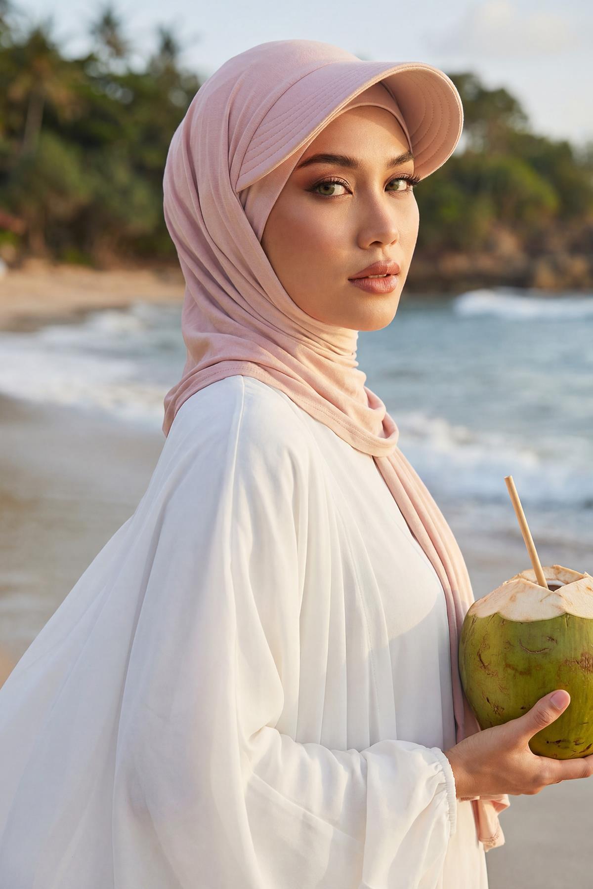 Jersey Visor Hooded Shawl