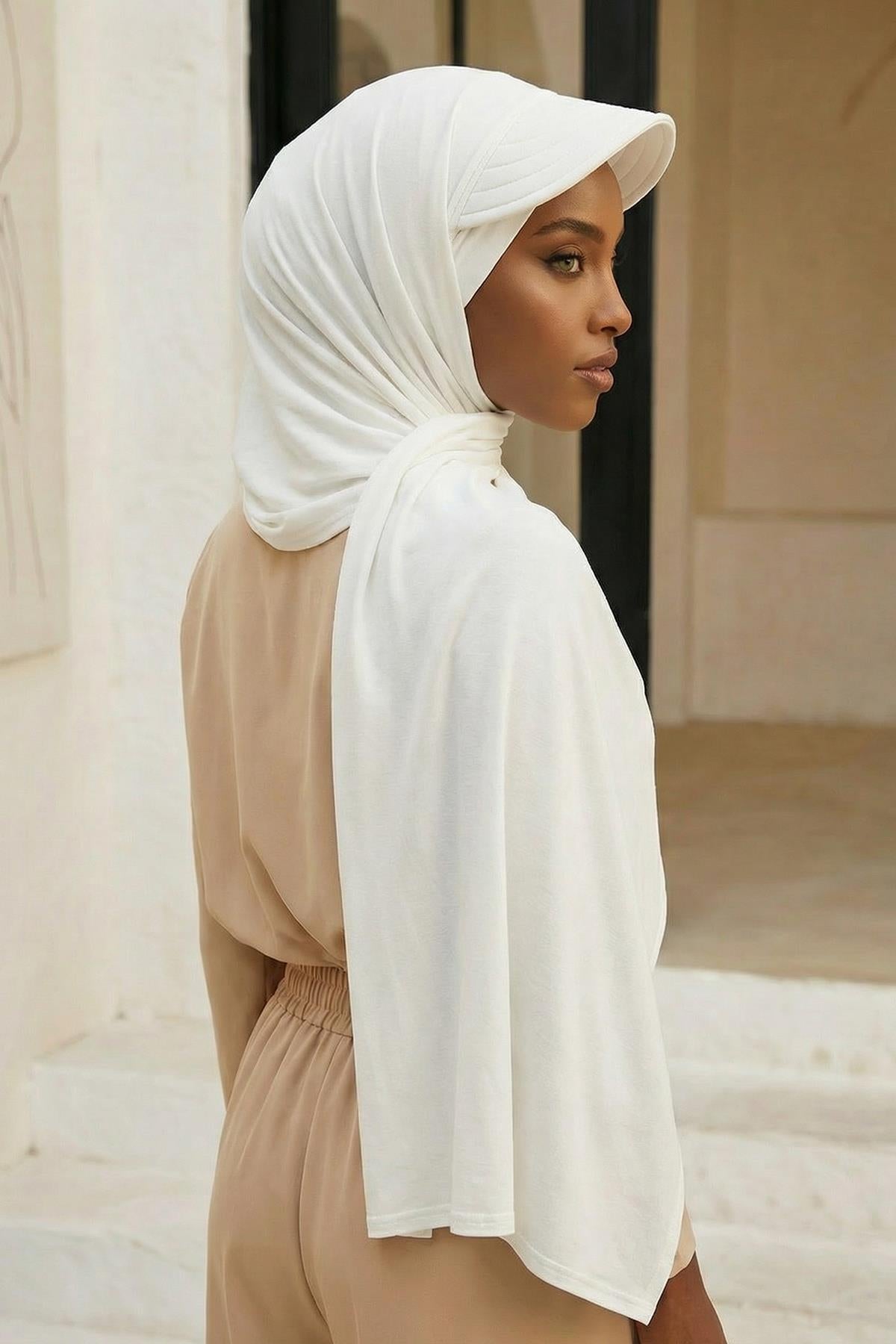 Jersey Visor Hooded Shawl