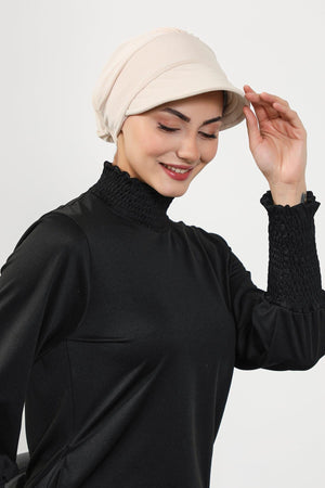 Modest Swim Bonnet with Visor – Water-Resistant & Quick-Dry