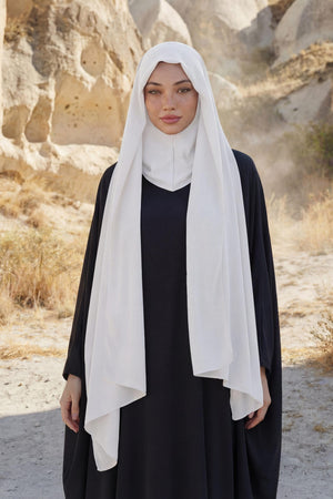 Practical Bonneted Chiffon Shawl