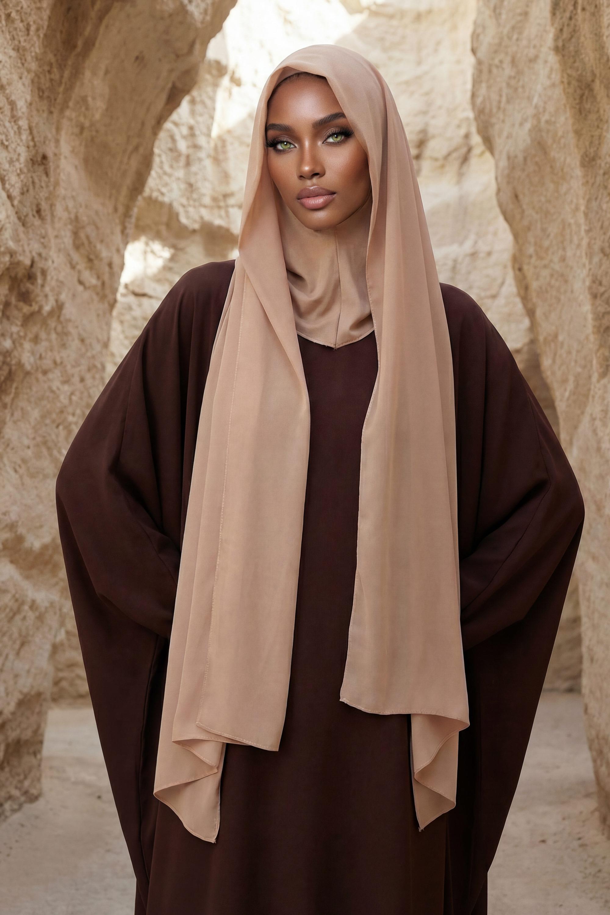 Practical Bonneted Chiffon Shawl