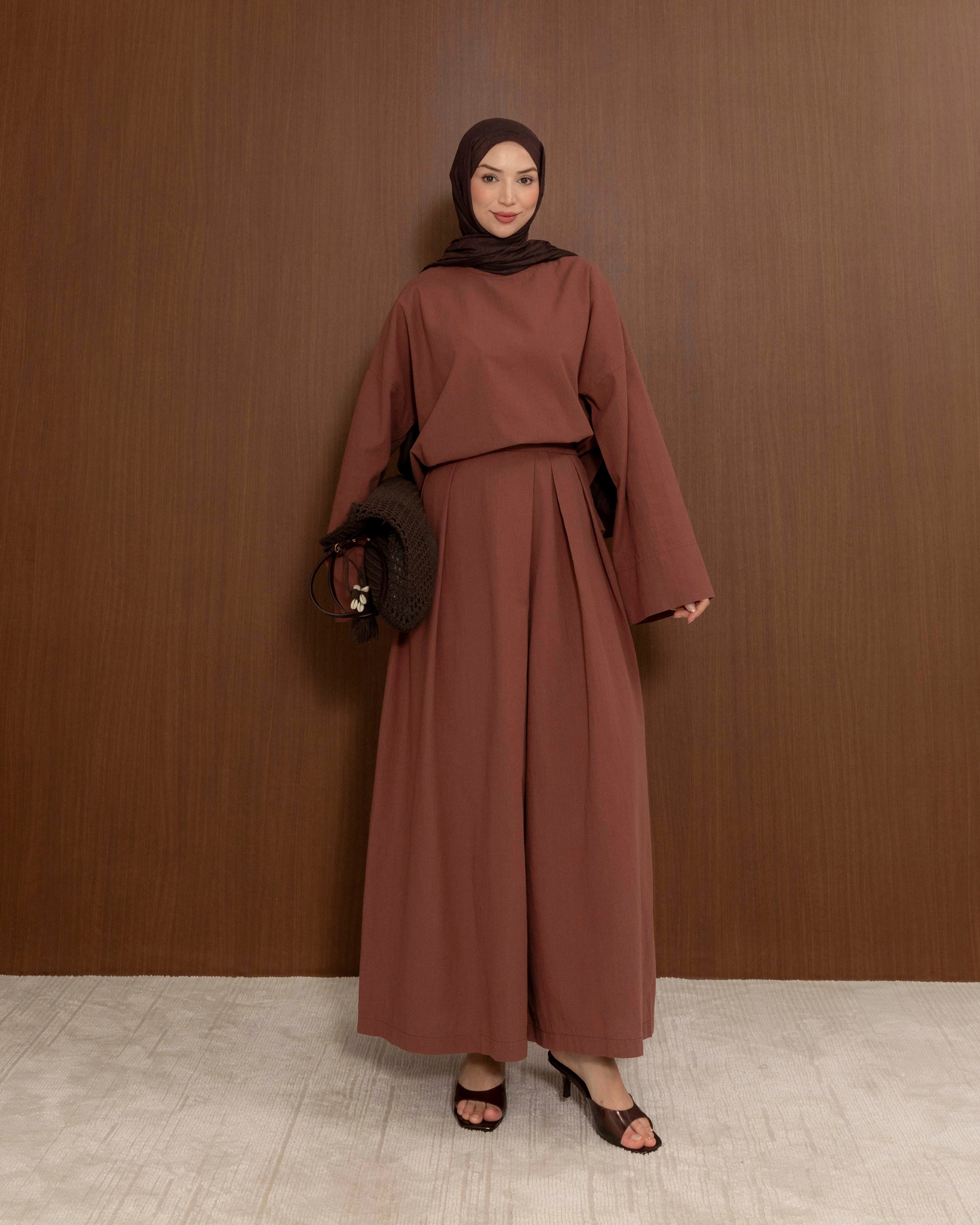 Linen Slit Tunic Set