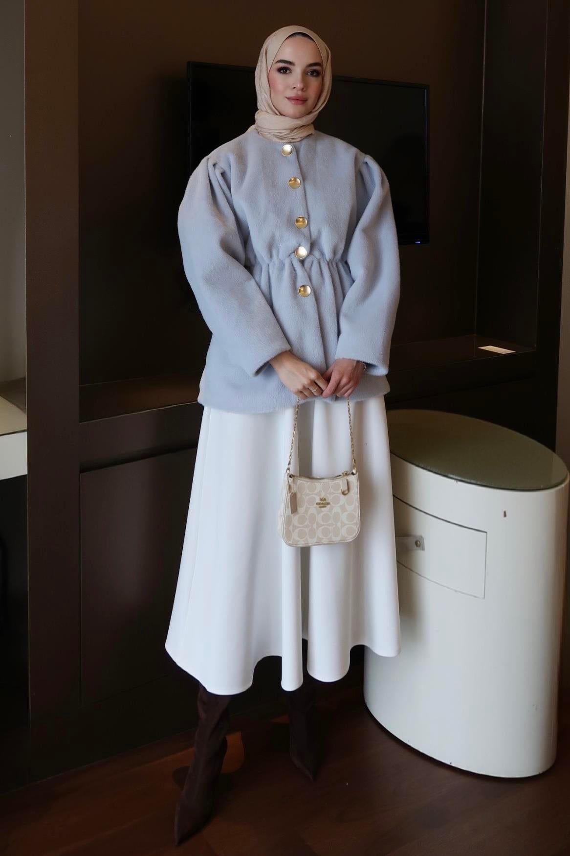 Soft Drawstring Coat JK017