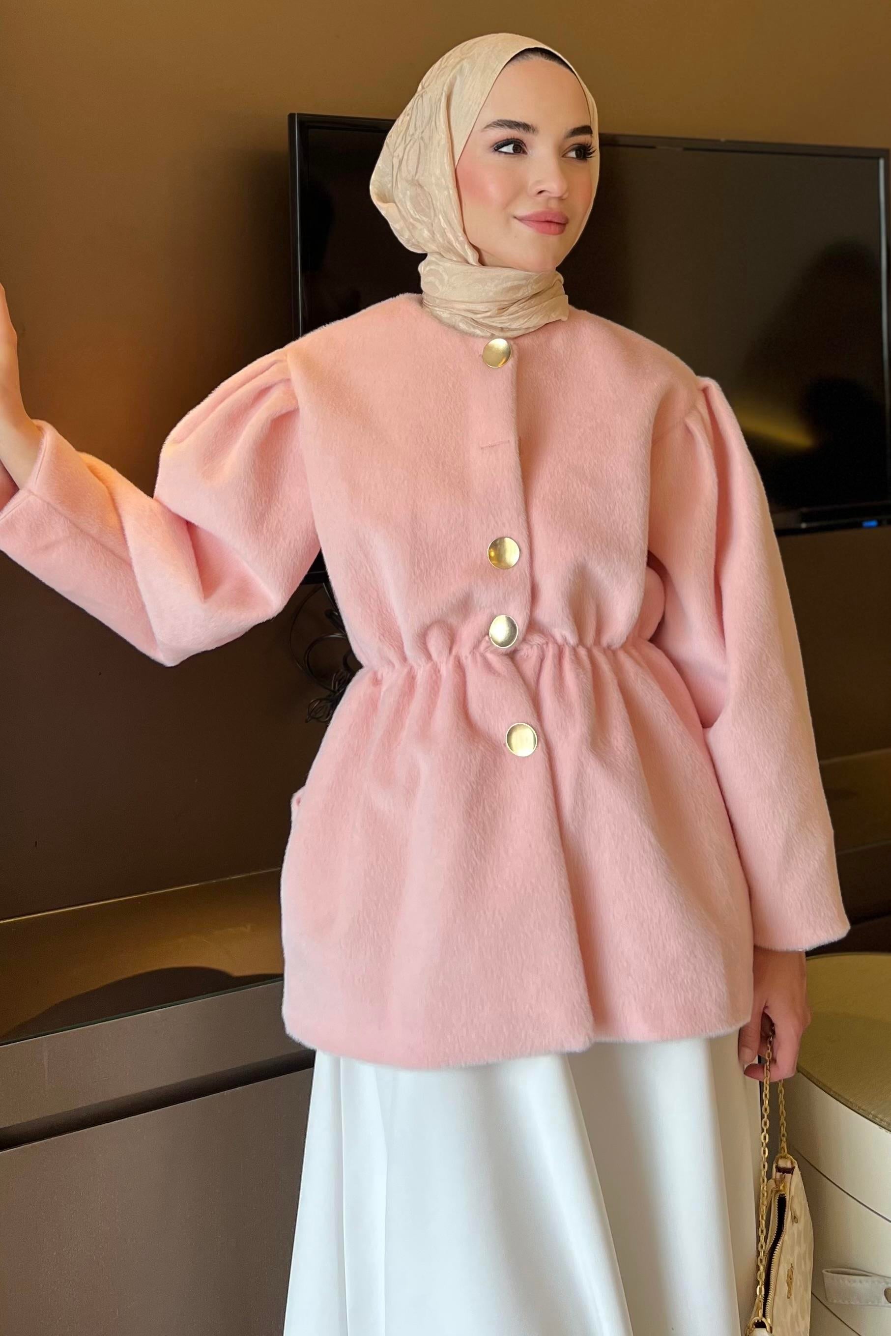 Soft Drawstring Coat JK017