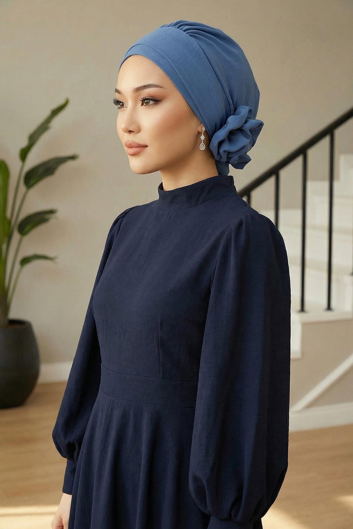 Ready-to-Wear Aerobin Turban with Rosette Detail