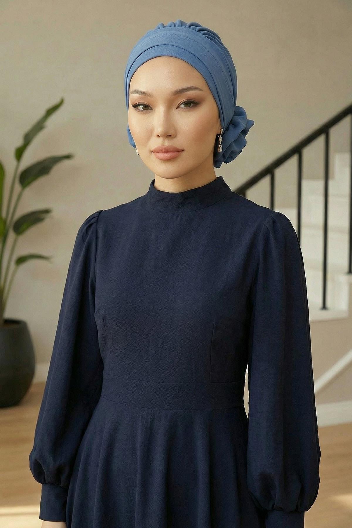 Ready-to-Wear Aerobin Turban with Rosette Detail