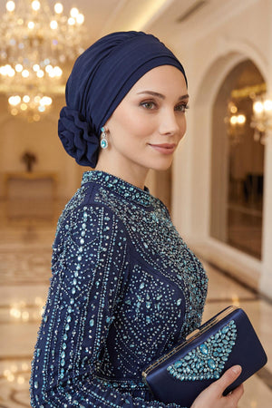 Ready-to-Wear Aerobin Turban with Rosette Detail