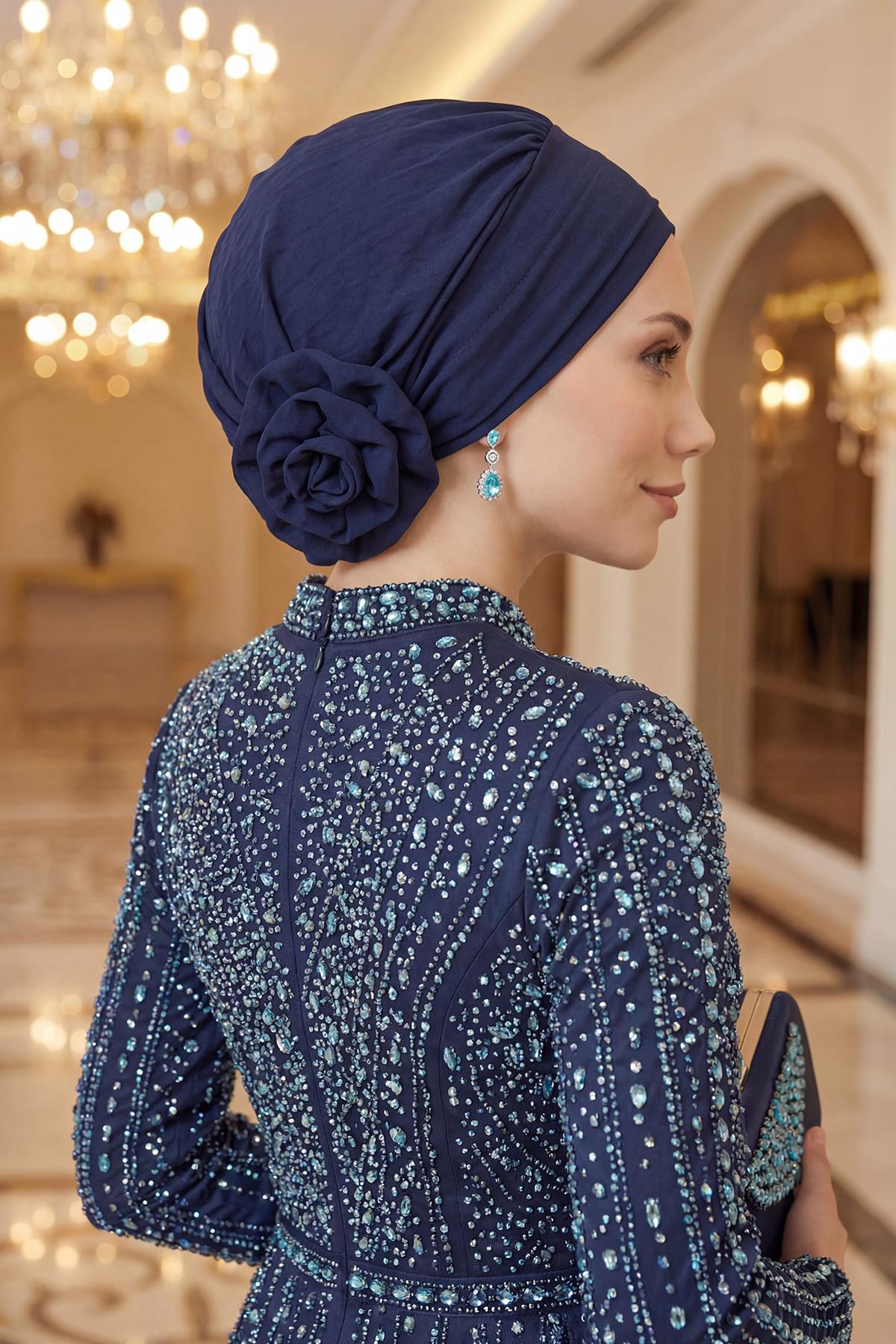 Ready-to-Wear Aerobin Turban with Rosette Detail