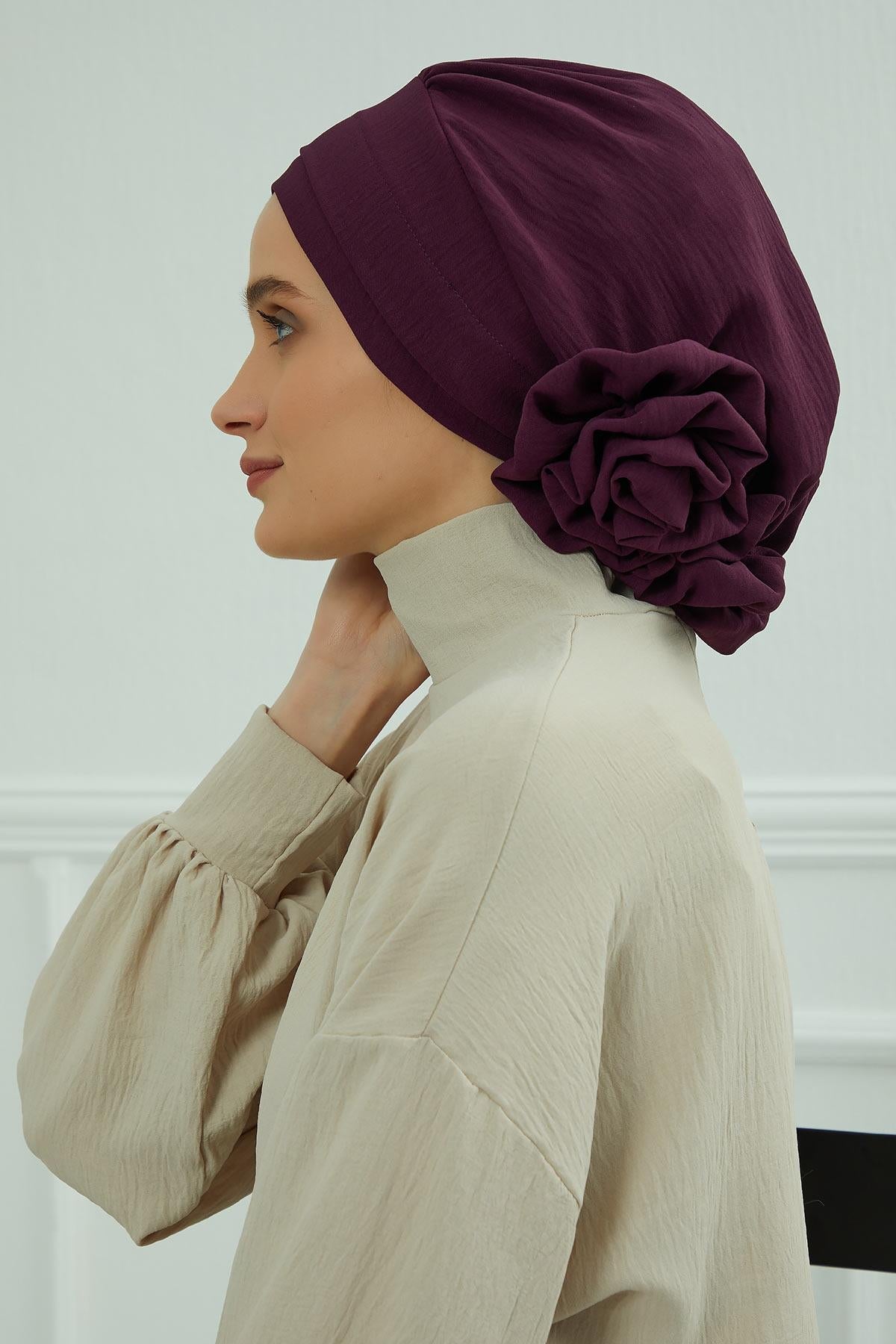 Ready-to-Wear Aerobin Turban with Rosette Detail