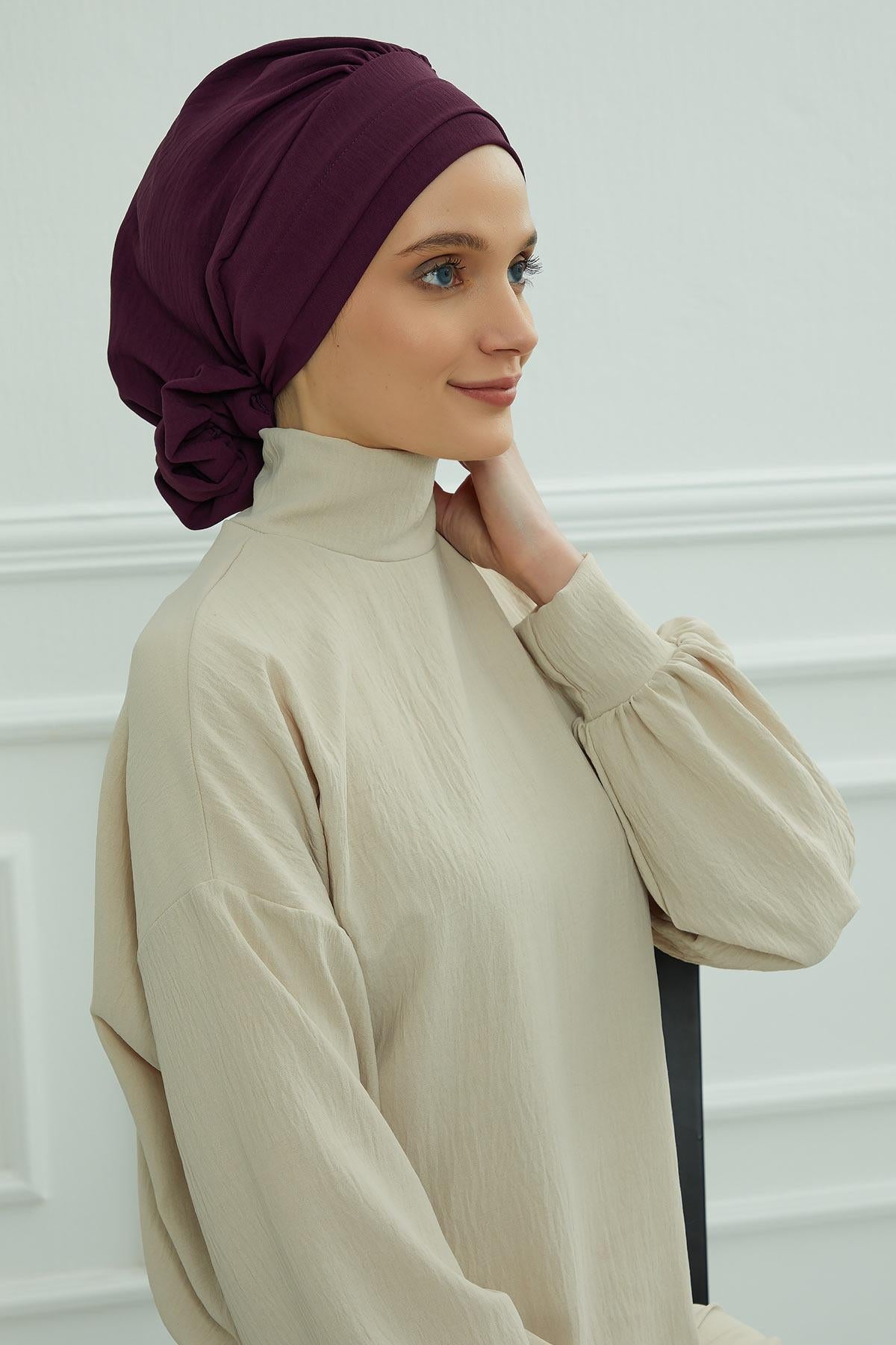 Ready-to-Wear Aerobin Turban with Rosette Detail