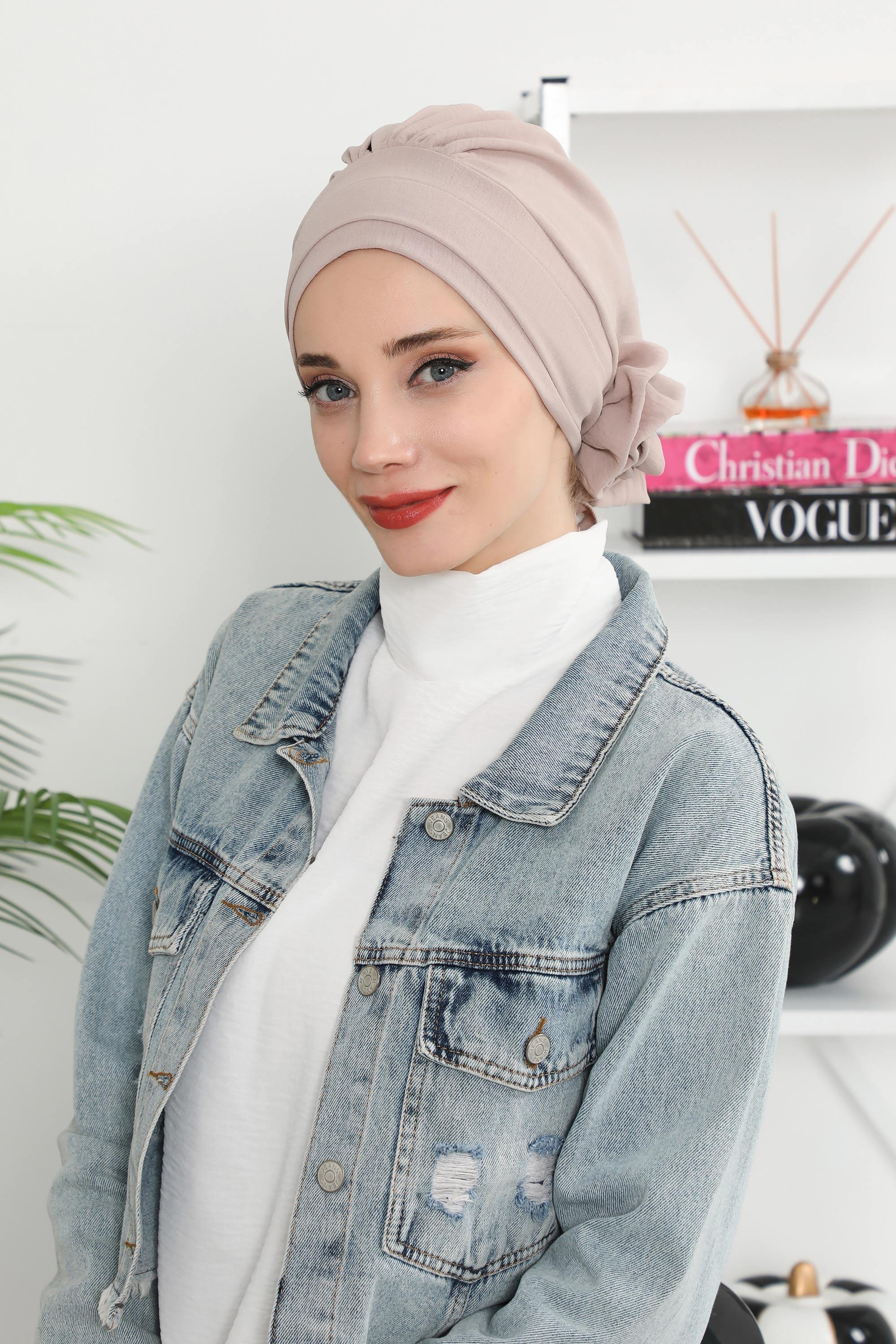 Ready-to-Wear Aerobin Turban with Rosette Detail