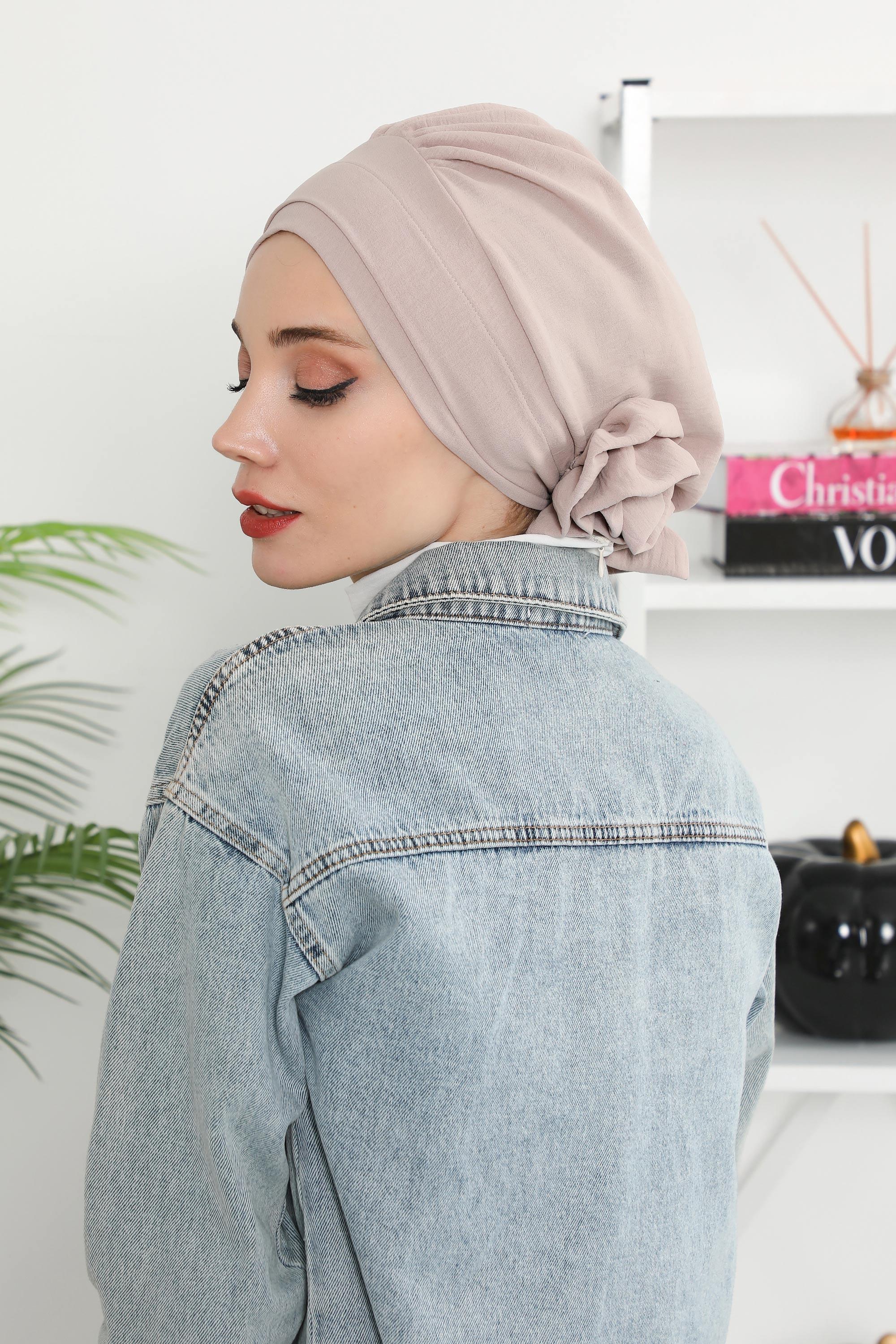 Ready-to-Wear Aerobin Turban with Rosette Detail
