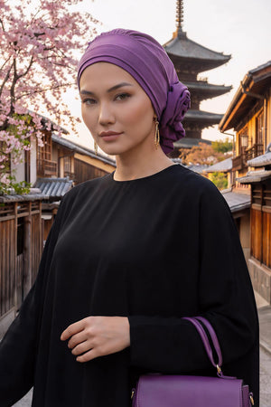 Ready-to-Wear Aerobin Turban with Rosette Detail