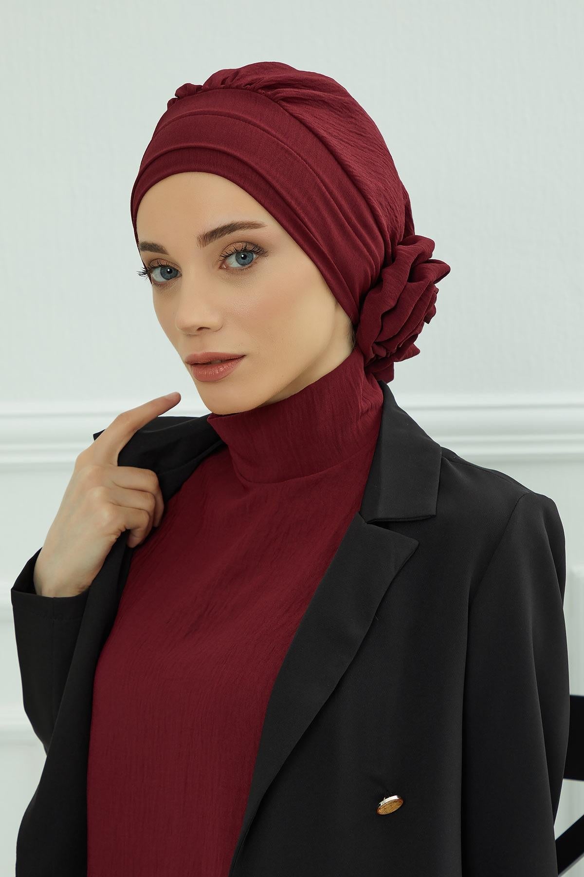 Ready-to-Wear Aerobin Turban with Rosette Detail