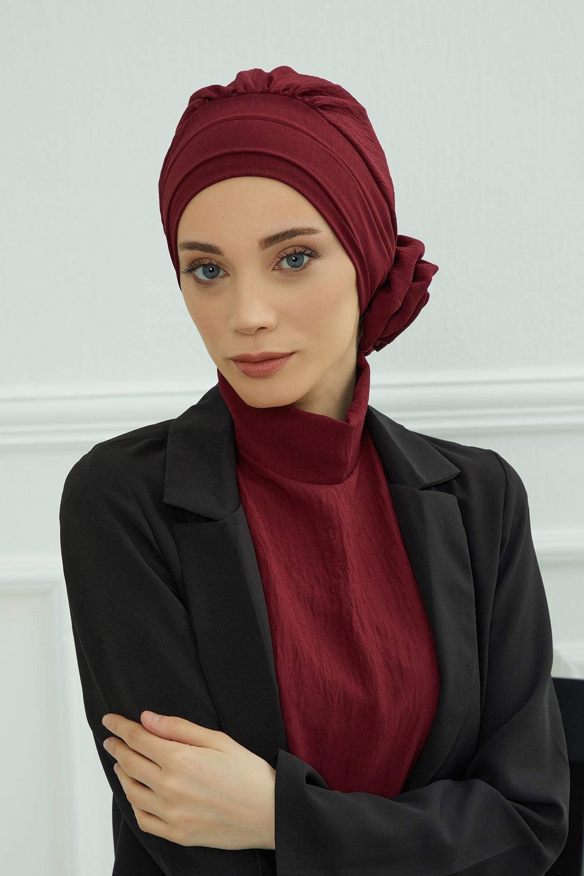 Ready-to-Wear Aerobin Turban with Rosette Detail