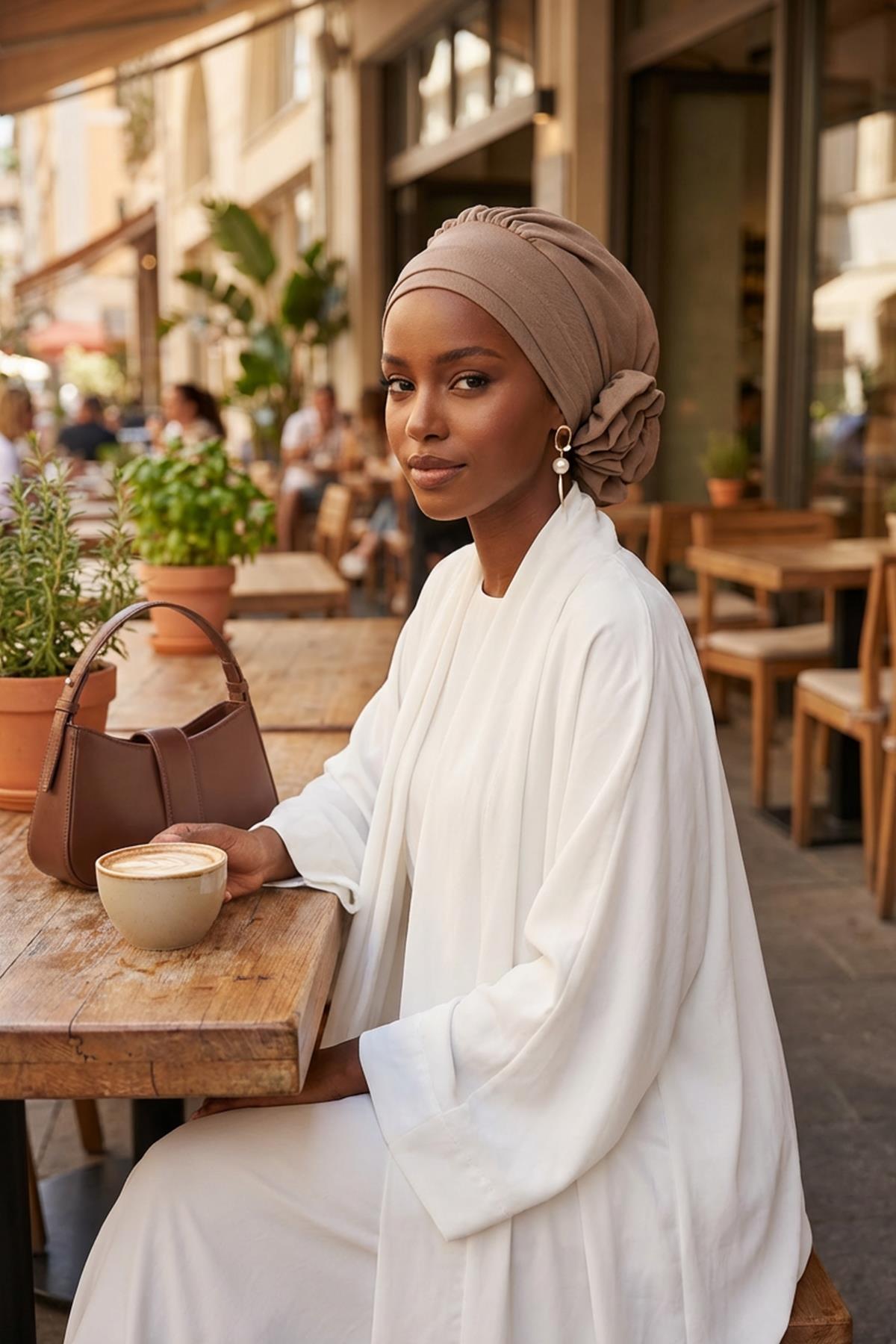 Ready-to-Wear Aerobin Turban with Rosette Detail